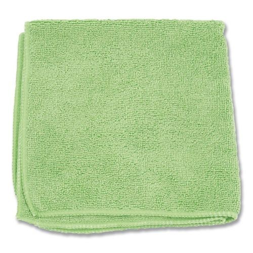 Boardwalk Microfiber Cloths, 12 x 12, Green, 12/Pack