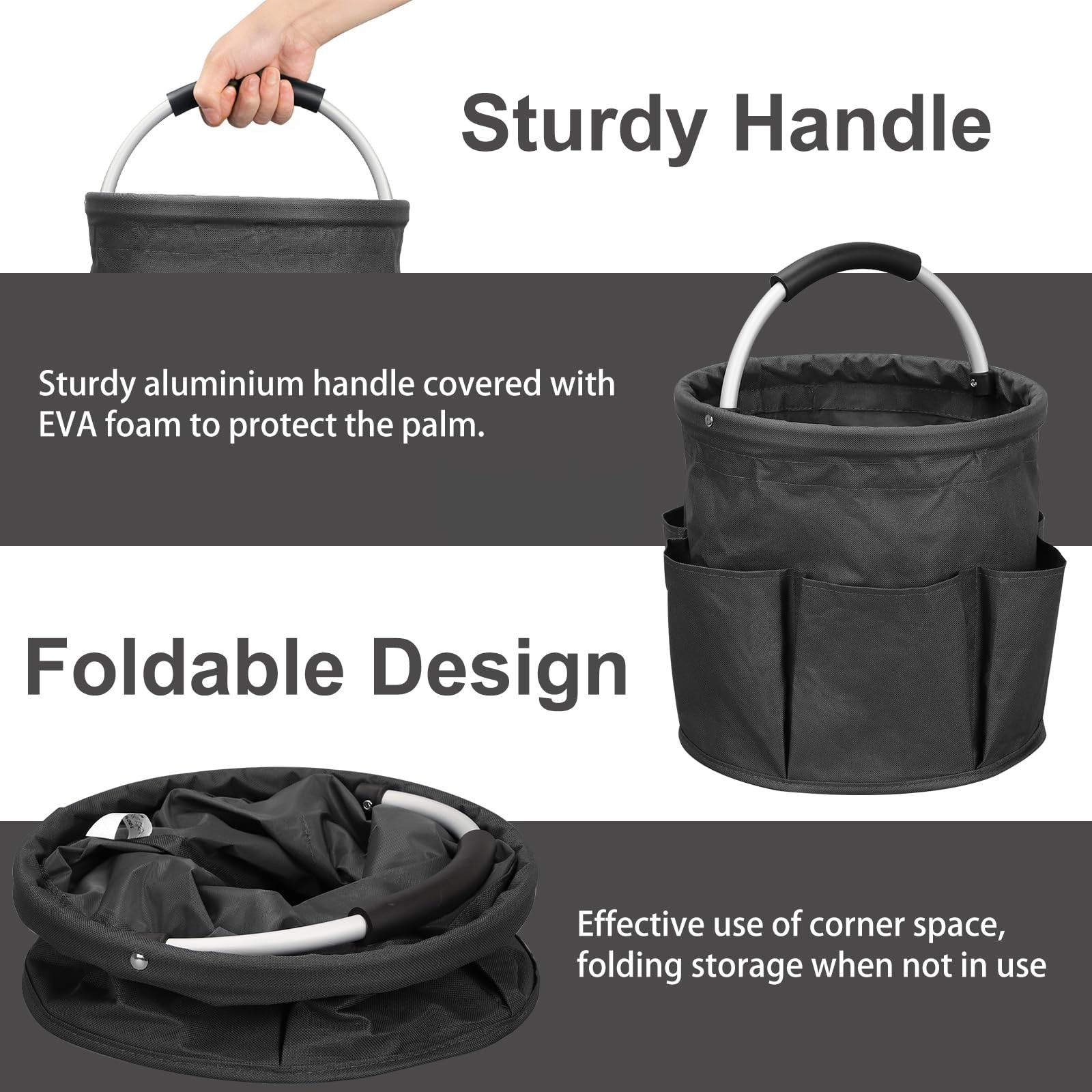 Cleaning Caddy for Cleaning Supplies, 17L Cleaning Supply Caddy with Handle F…