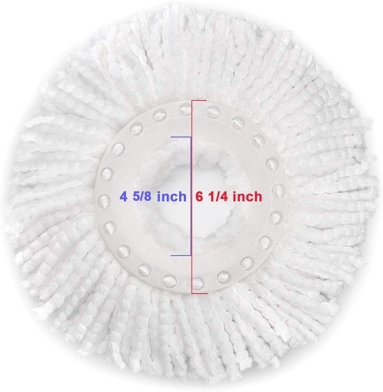 3 Pack Spin Mop Replacement Head for Hurrica, 3 Count (Pack of 1), 3pc-white