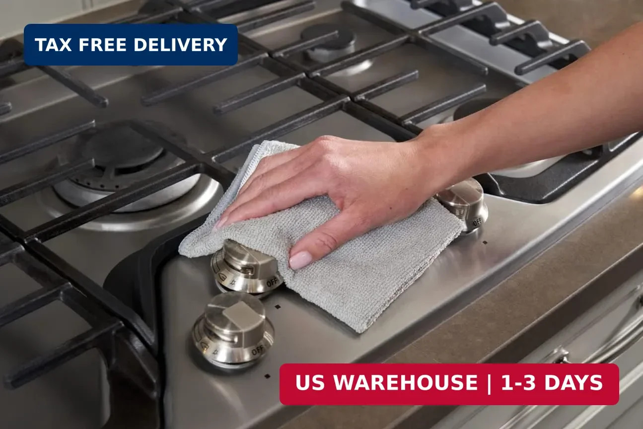 Rubbermaid All Purpose Microfiber Cleaning Cloth Towels, 50 Pack, 12″x12″, Non-S