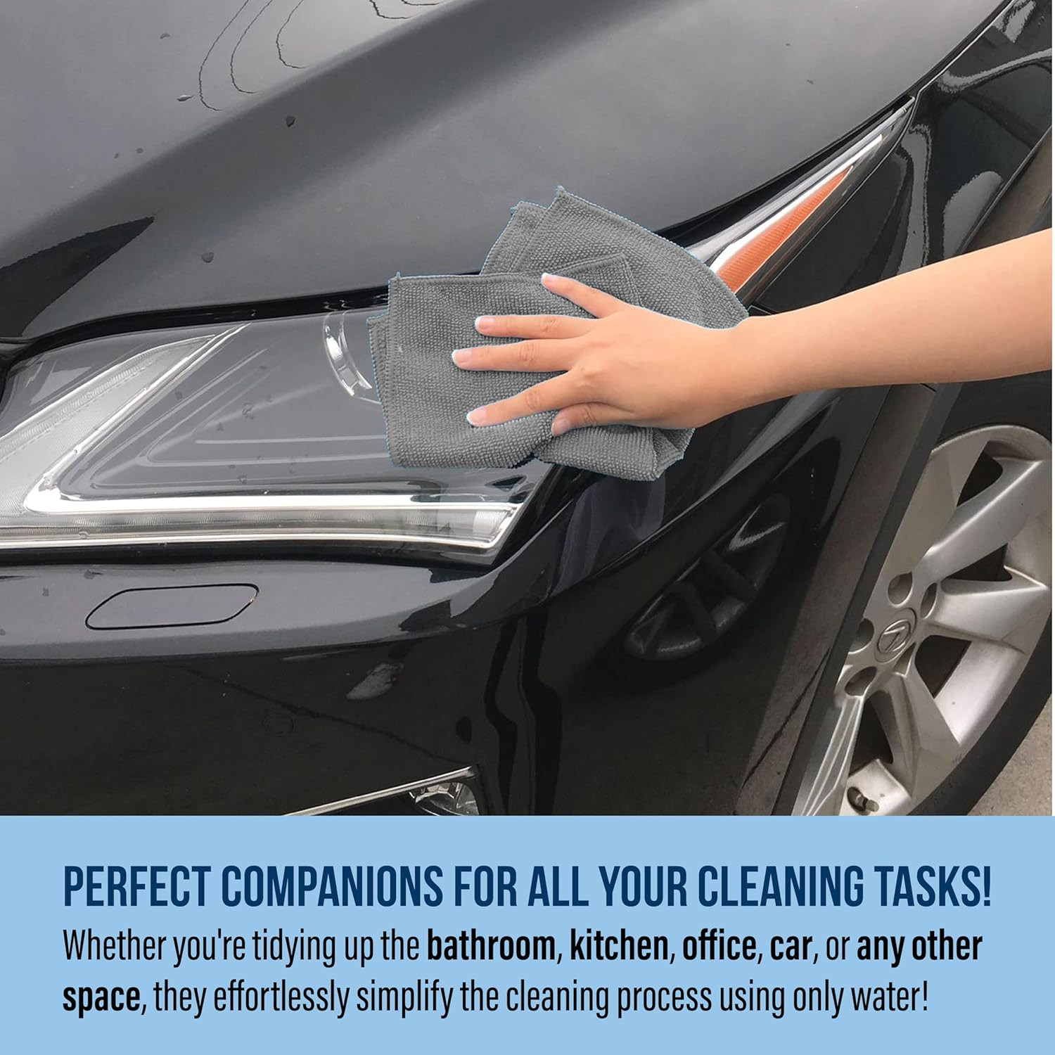 Microfiber Cleaning Cloth 11.5″ X 11.5″ 150 Pack – Edgeless Microfiber Towels fo