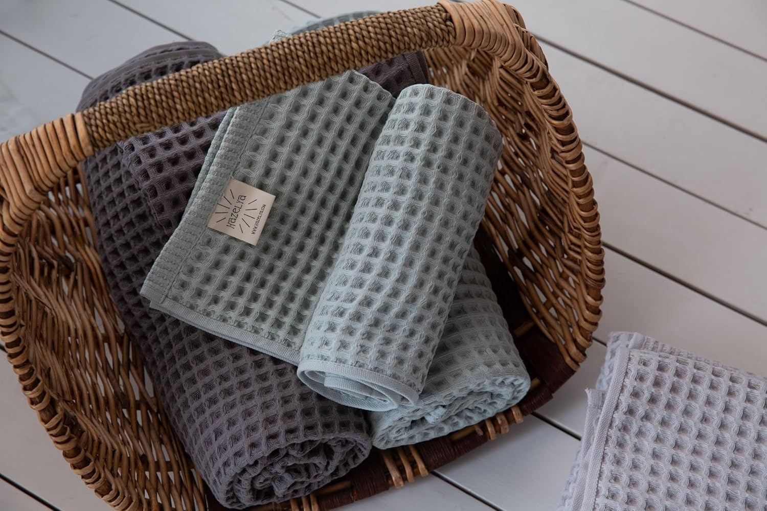 Waffle Cotton Bath Towels-100% Turkish Cotton, Quick Dry, Ultra Soft, Premium