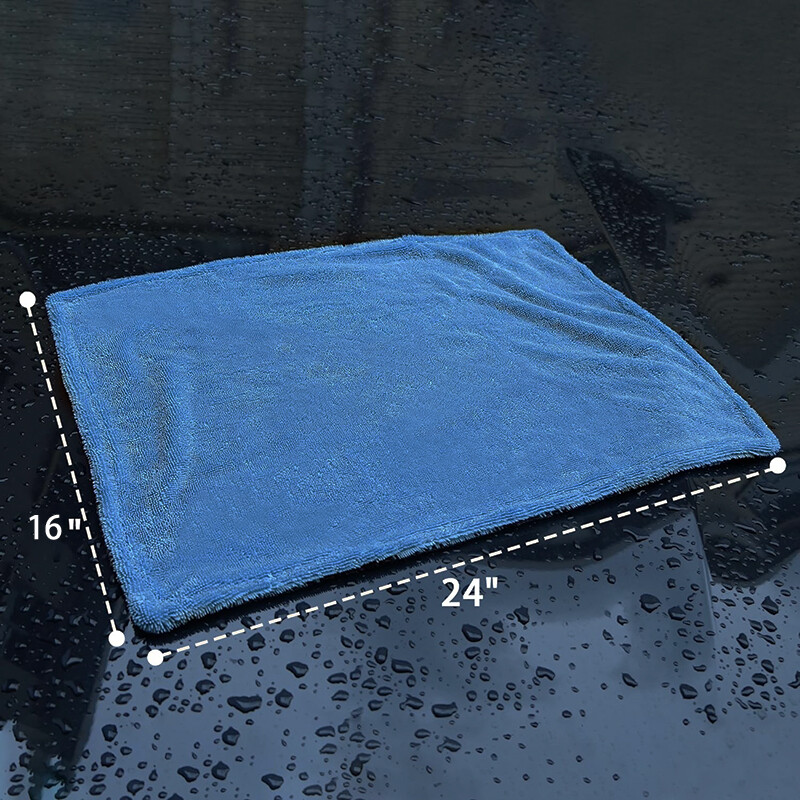 36 Pcs/Case Car Wash Microfiber Drying Towel Twisted Loop 16“ x 24″ 1200 GSM