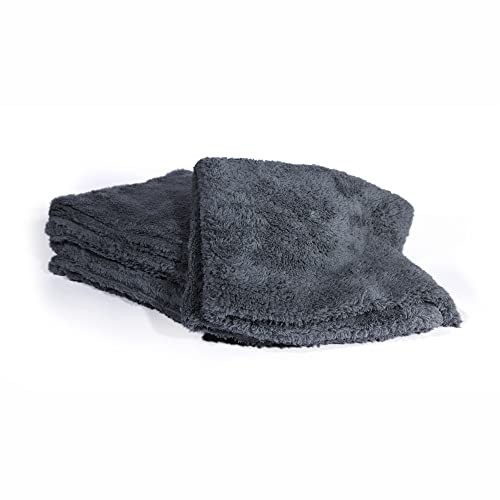 Universal Microfiber Towels – 600GSM Edgeless Design – 16″ x 16″ (3-Pack) Grey