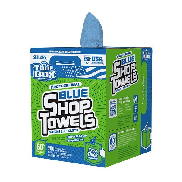 55202 TOOLBOX Z400 Box of Center Pull Shop Towels – 1 Count Box – 200 Towels