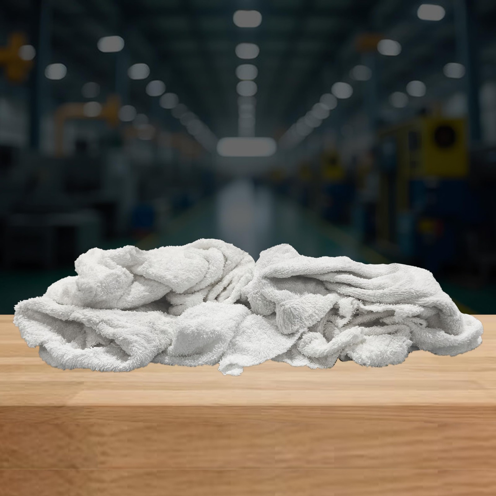 High Absorbent Recycled White Terry Cloth Rags – 10 lbs Bulk Cleaning Towels for