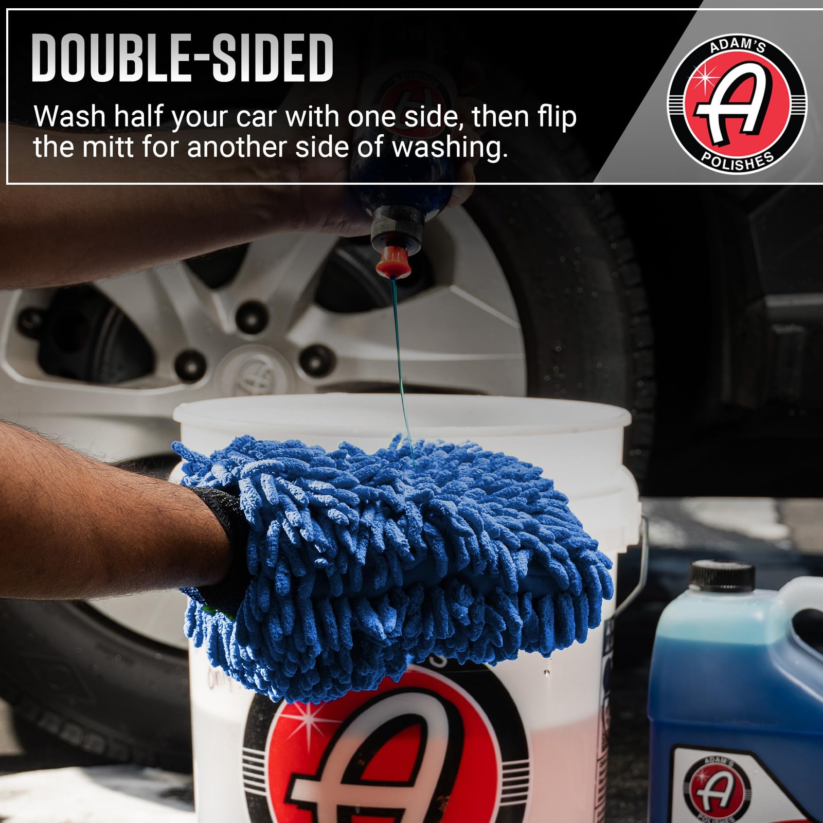 Adam’s Chenille Car Wash Mitt – Premium Soft Microfiber Washing Glove for Car…