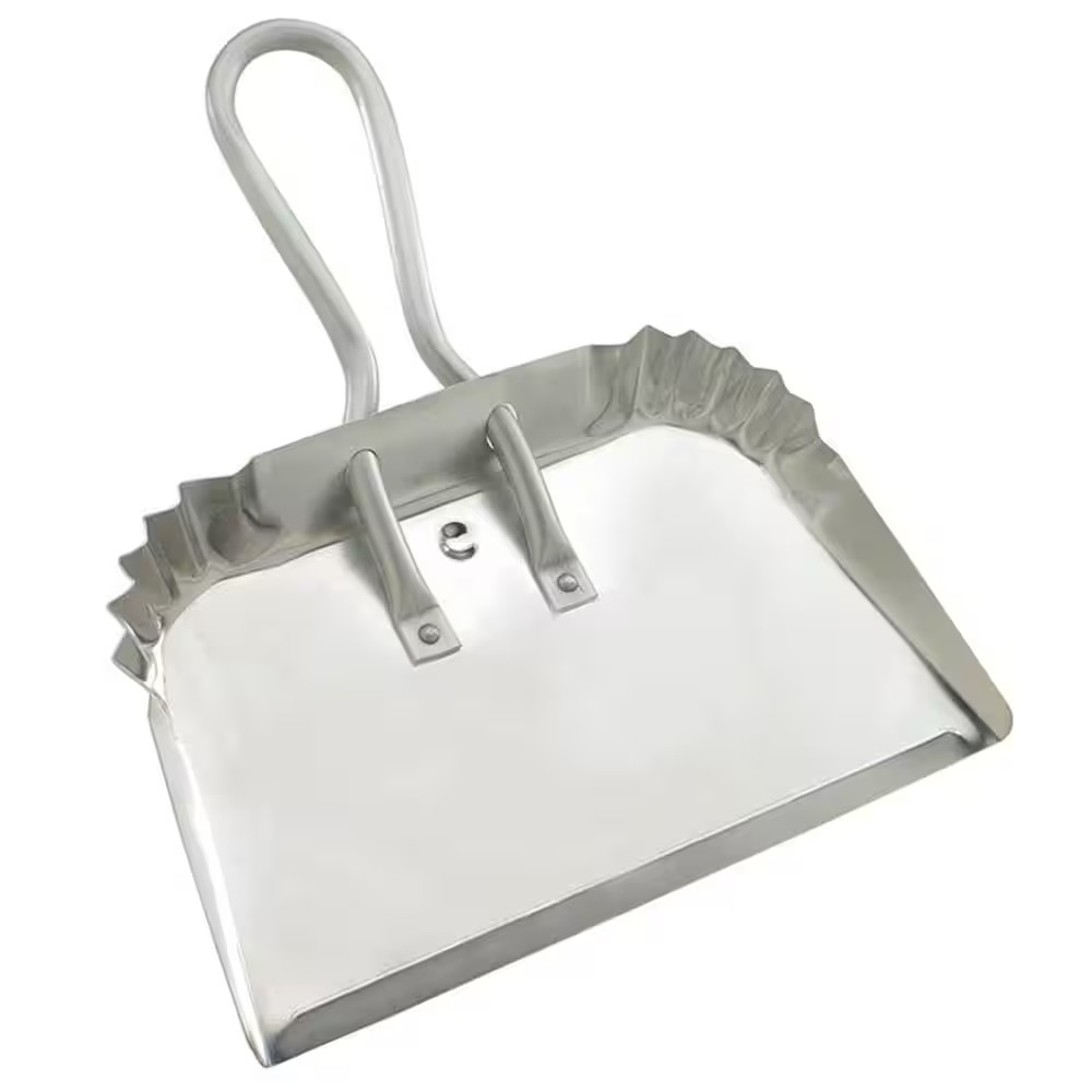 NEW Durable Aluminum Professional 17in Dust Pan Oversized Handle Clean Up