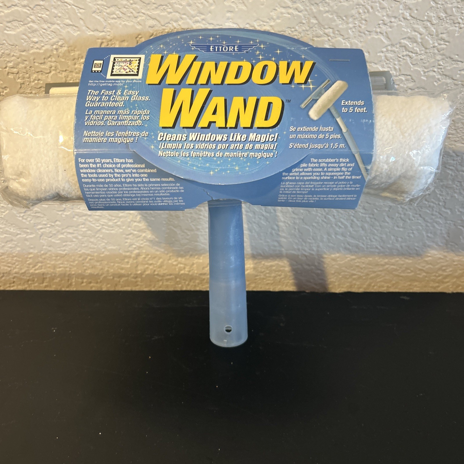 Ettore Window Wand Rubber Window Squeegee – Squeegee + Mop ONLY