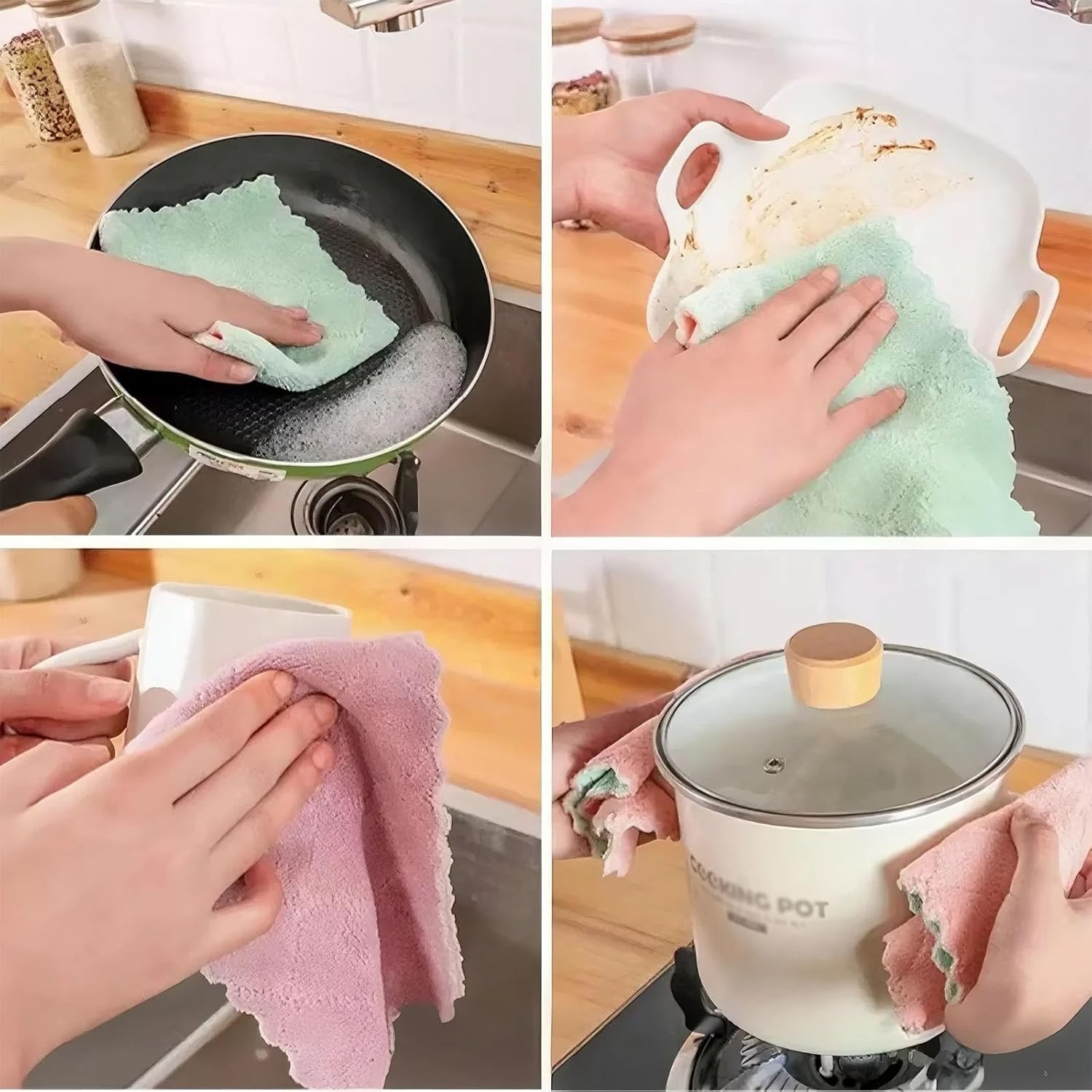 24 Pack Lint-Free Microfiber Cleaning Cloths Super Absorbent Quick Dry