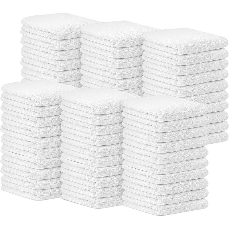 Cotton Cleaning Rags Pack of 60 Highly Absorbent Non Abrasive Terry Cloths New
