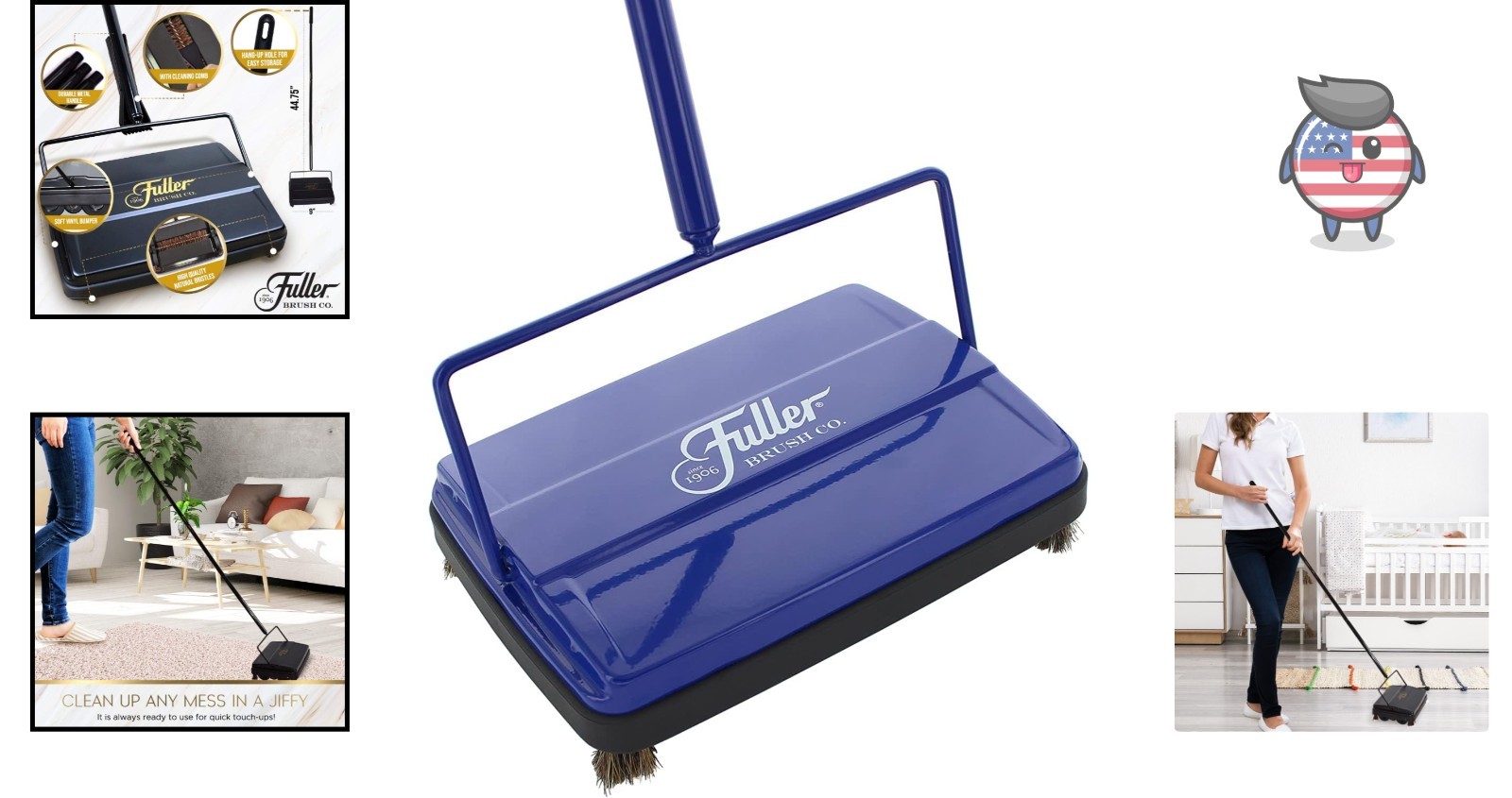 Lightweight Electrostatic Floor Sweeper – Ideal for Carpets & Hard Surfaces