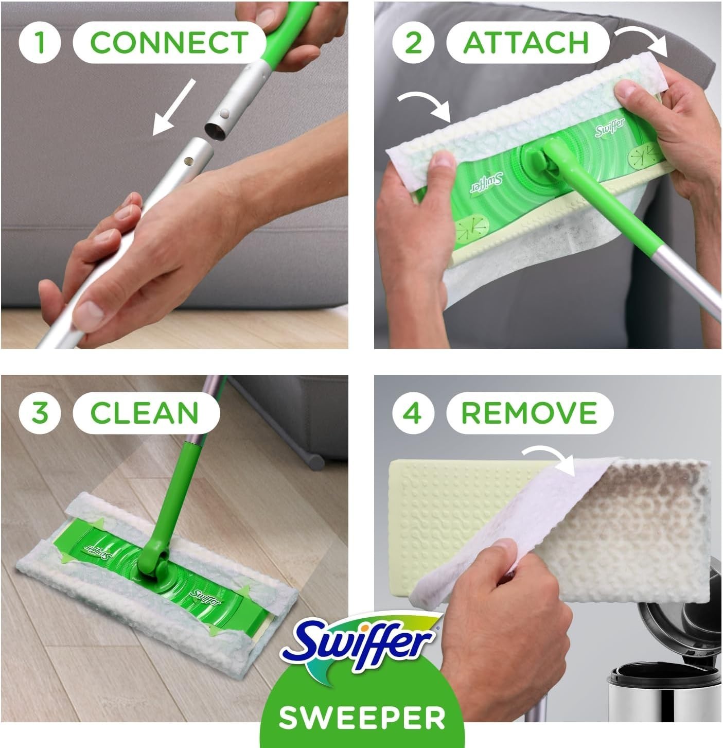 Swiffer Sweeper 2-in-1 Dry + Wet Floor Mopping and 20 Piece Set New Sealed