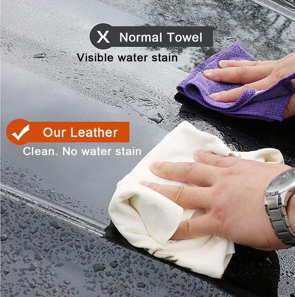 Versatile Chamois Cloth – 35” x 23.6” Drying Towel for Cars, Windows & More
