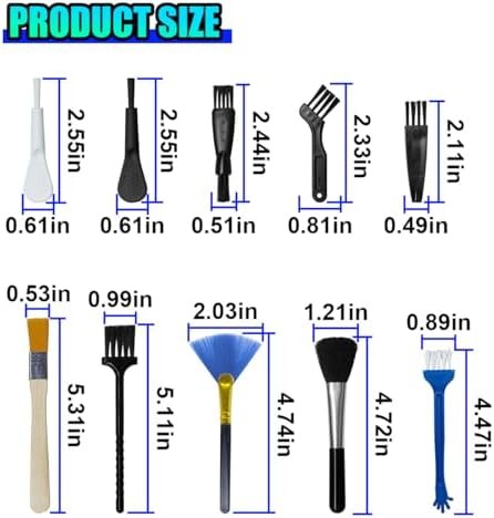 10PCS Car Detailing Brush Kit, Nylon Anti-Static Car Interior Cleaning Tools, Po