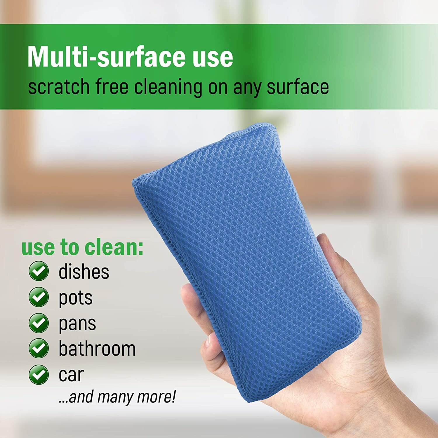 Miracle Microfiber Kitchen Sponge Heavy Duty Dish Washing Cleaning Sponges