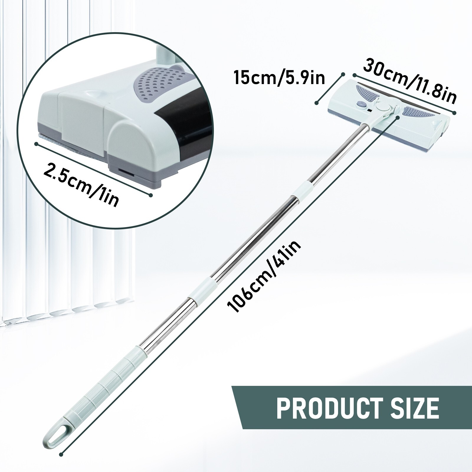 Electric 2 in 1 Carpet Sweeper Vacuum Floor Sweeper Electrostatic Lightweight