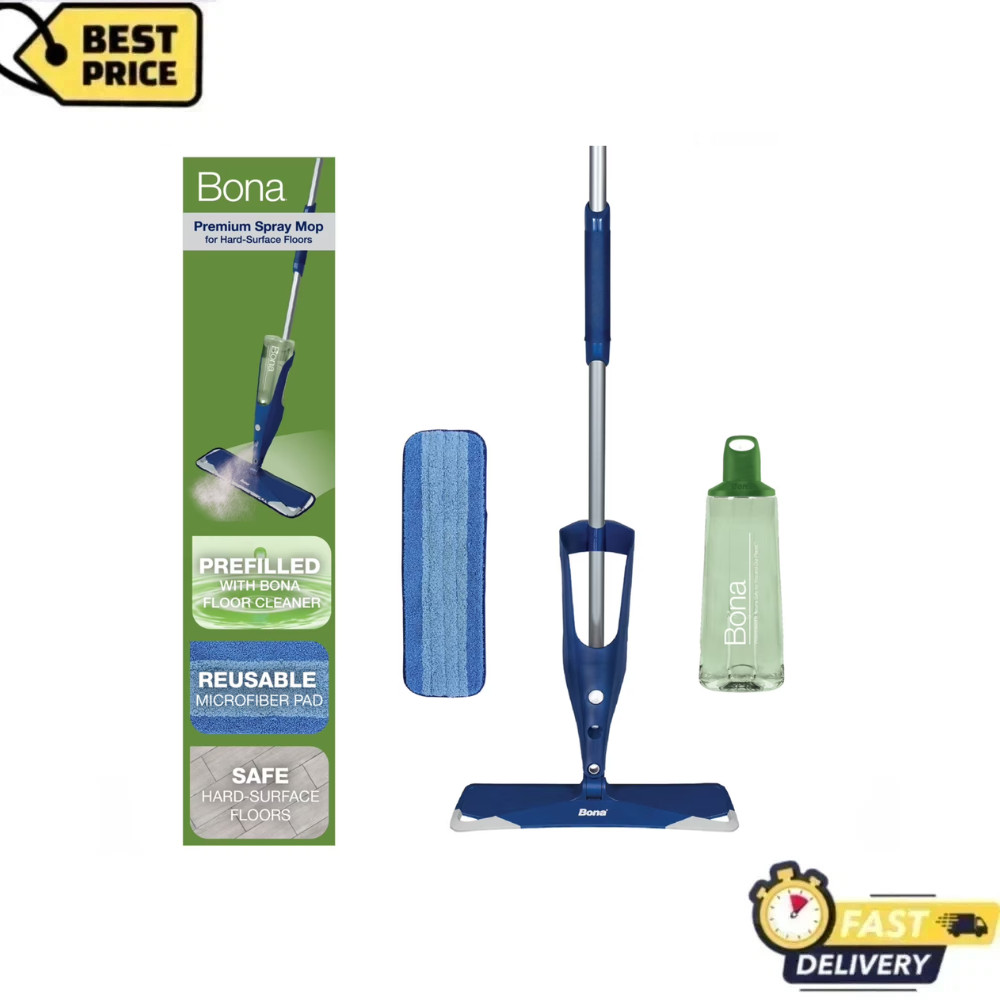 Bona Premium Spray Mop for Stone Tile Laminate Floor, Hard Surface Cleaning Kit