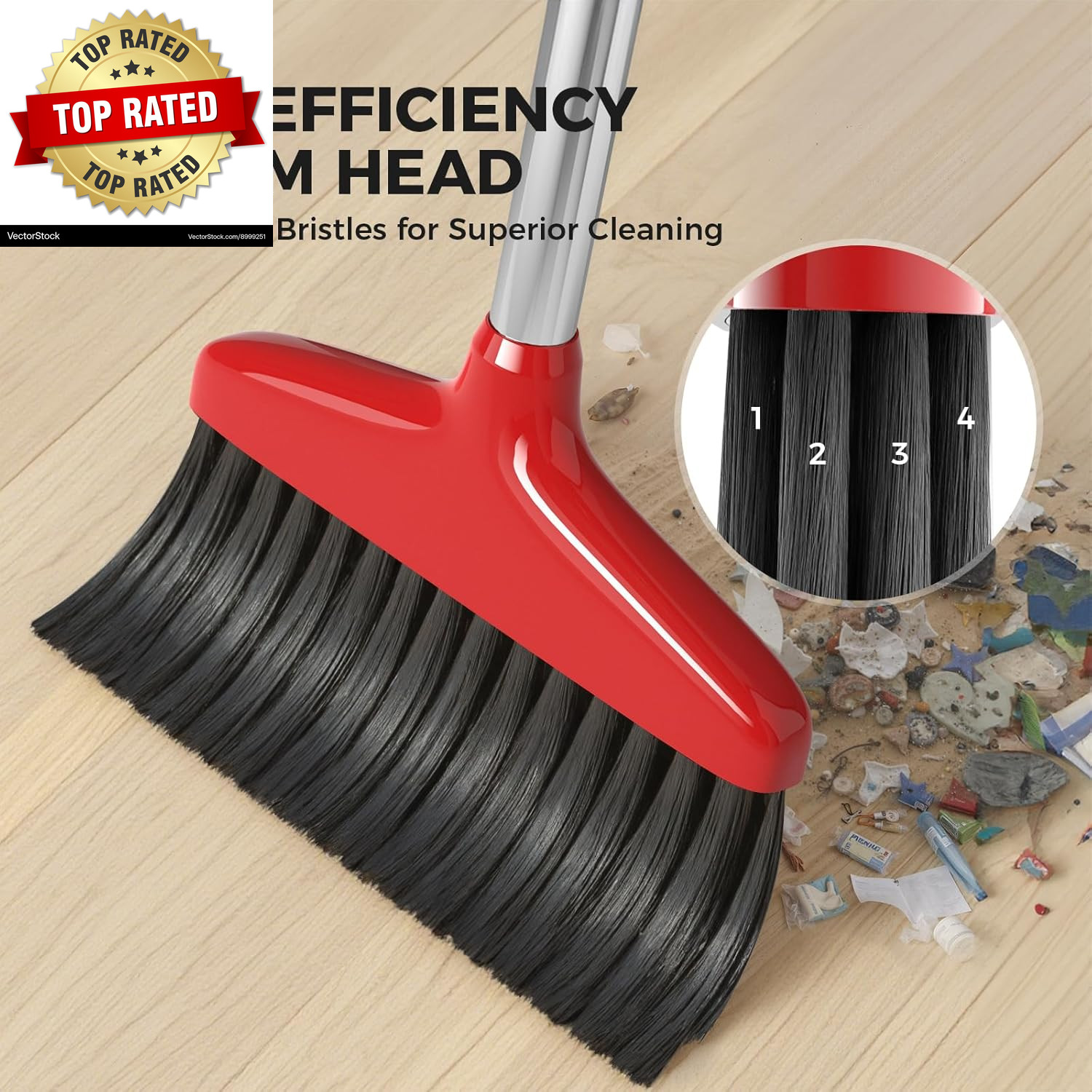 Handy Broom, Indoor/Outdoor Brooms, Duty Kitchen Broom, for Home Garage Kitchen