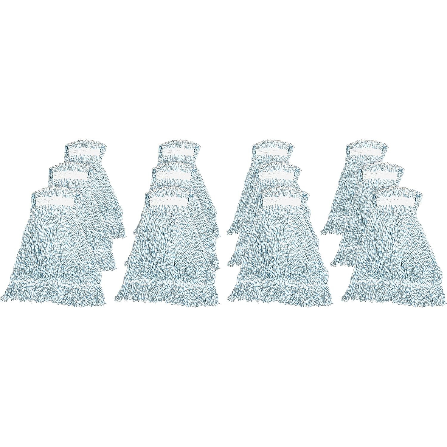 Genuine Joe Genuine Joe Blue Stripes Hygrade Rayon Mophead GJOMBW1BCT 12 pack