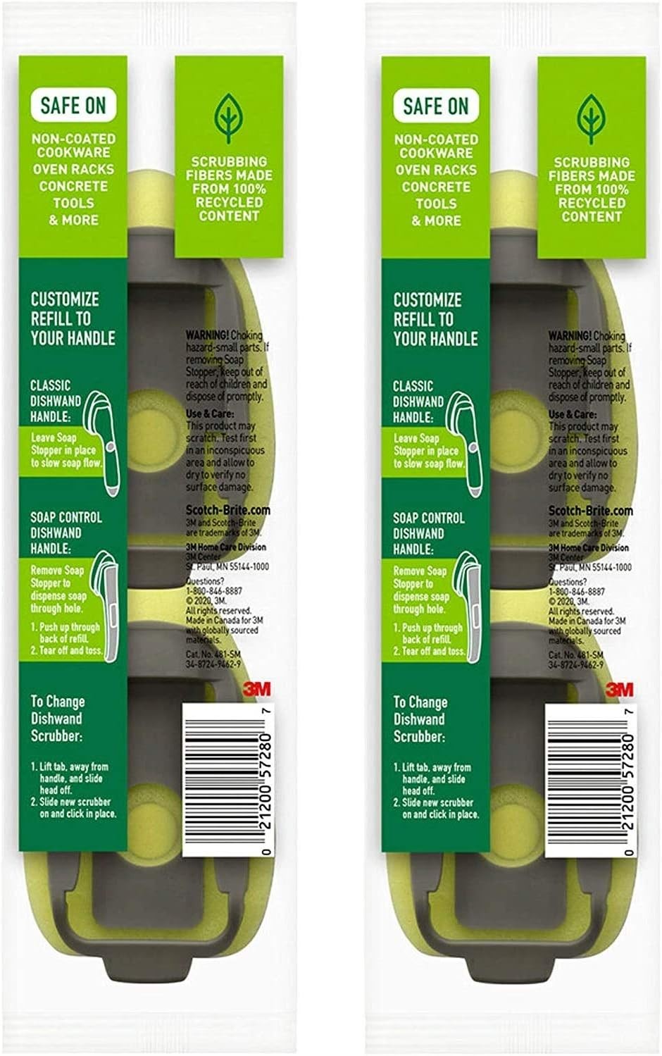 Heavy Duty Dishwand Refill, 4-Refills