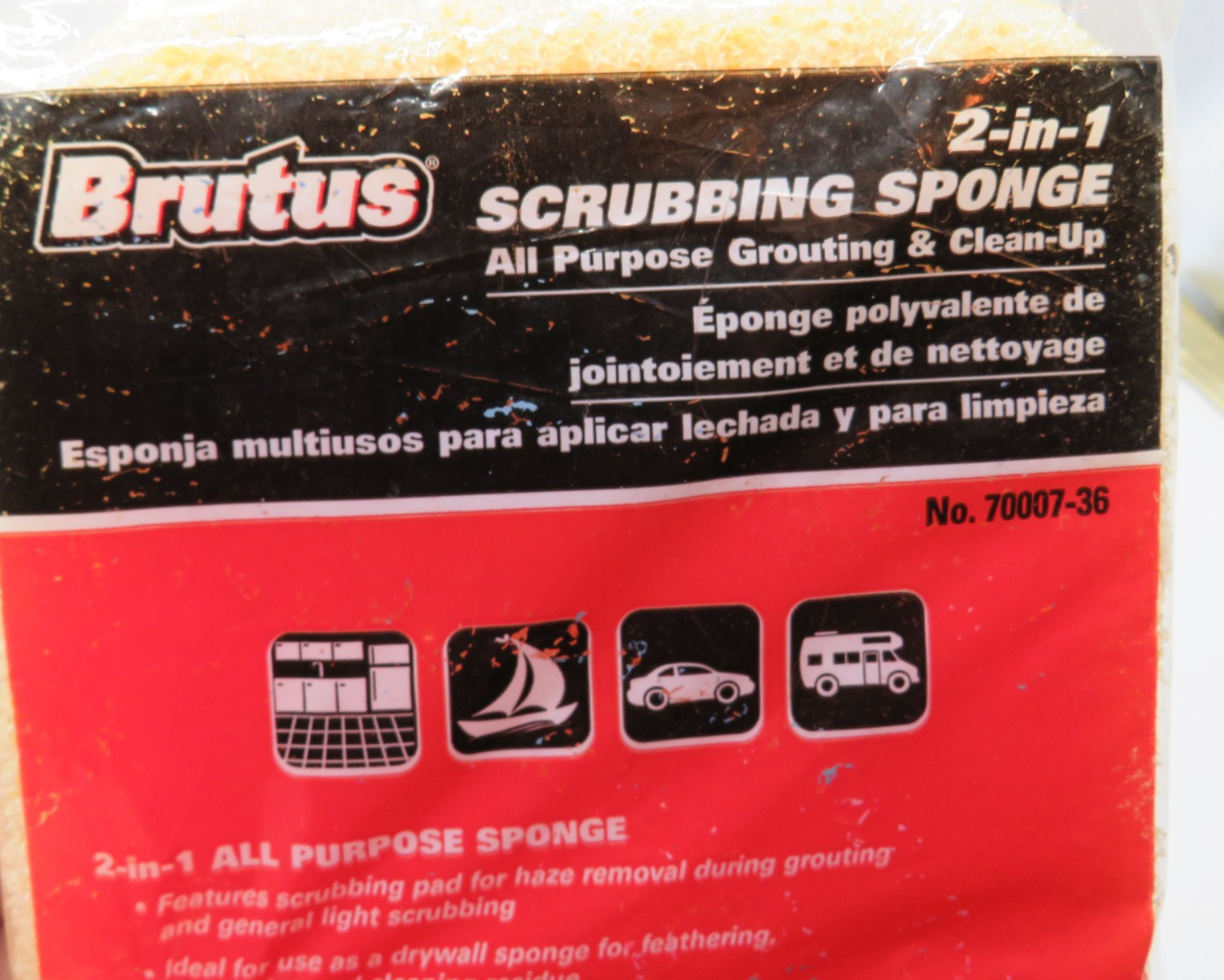 Brutus-Large Dualsurface Scrubbing Sponge – Germany # 70007-36 – 7.5 “x 5.5″ x2”