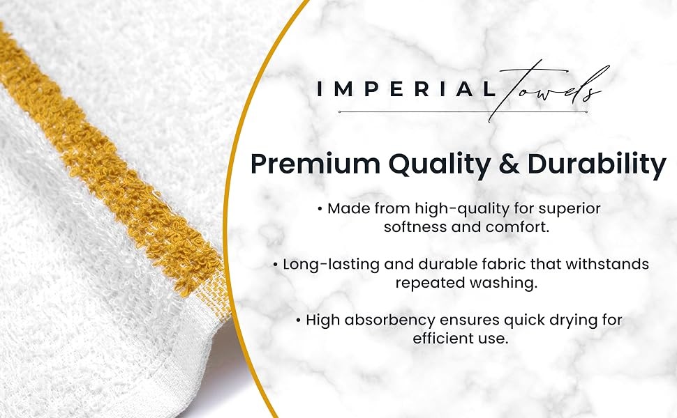 Bar Mops Gold Stripe Pack of 60 Kitchen Towels 16×19 Multi-Purpose for Home,