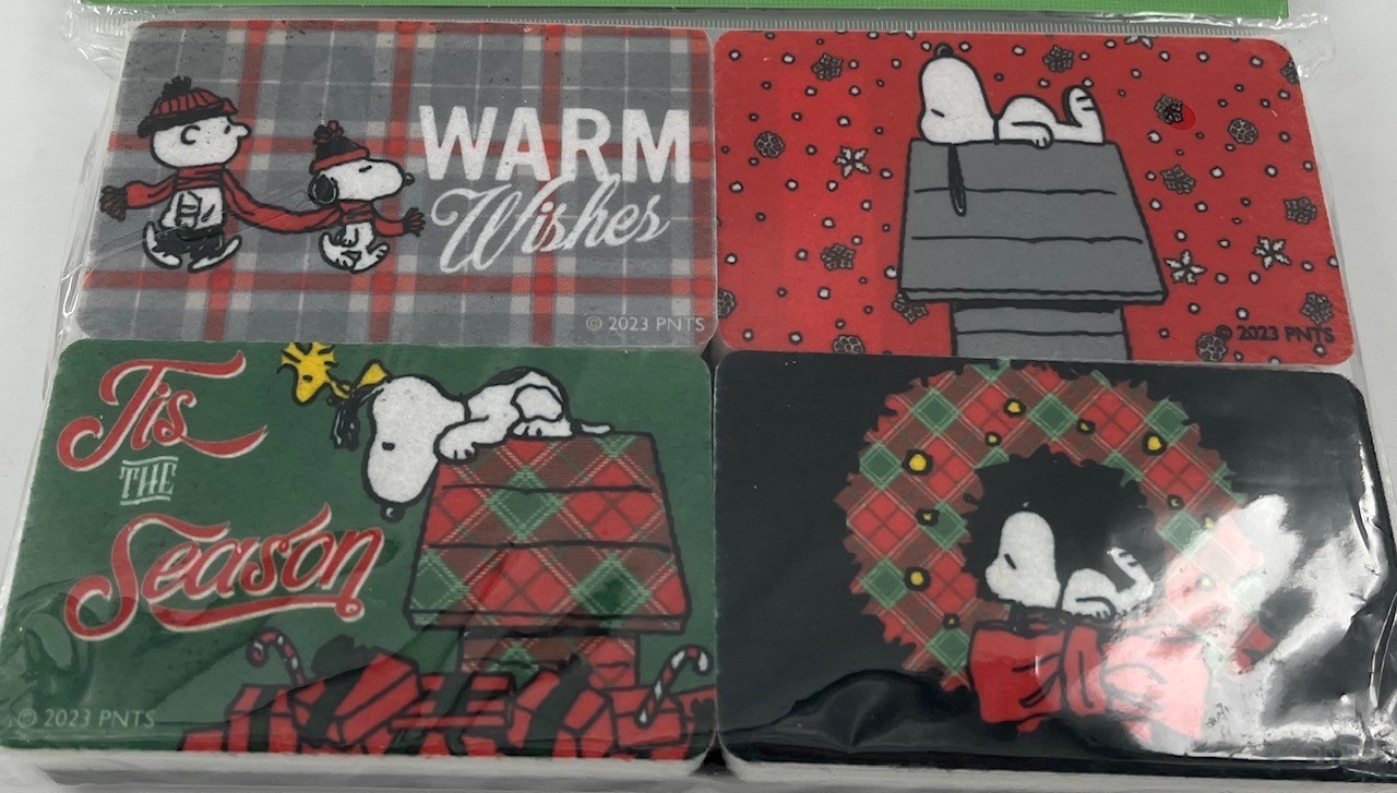 Peanuts – Snoopy Christmas Tis the Season 4 Pack Cleaning Sponges