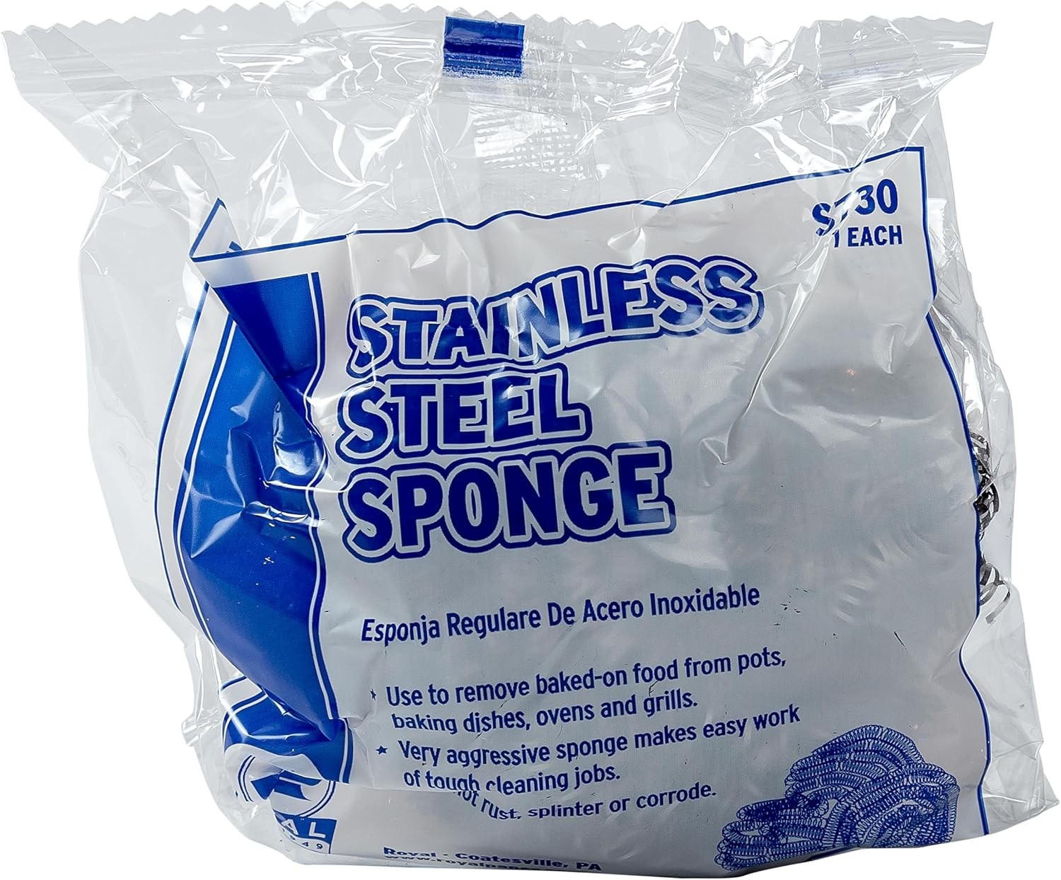 Regular Stainless Steel Sponge Package of 144