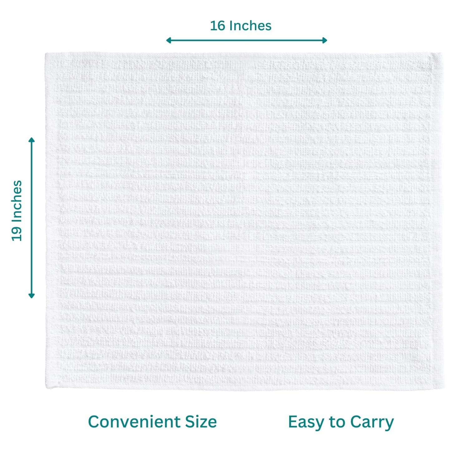 White Terry Cloth Rags (16 Pack) 16″x19″ Inches Ribbed – Lint Dish Cloth Mult…