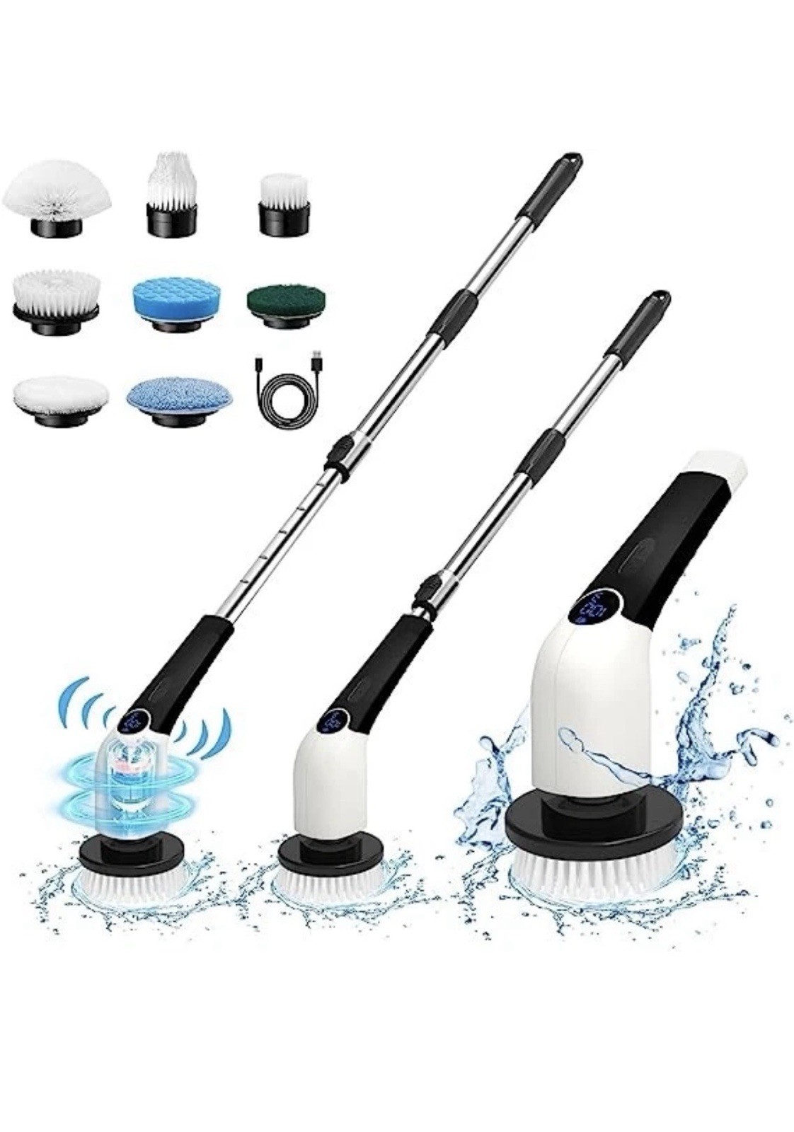 NEW YKYI Electric 8 in 1 Cleaning Brush With Voice Assistant – ANS-8051A 3speed