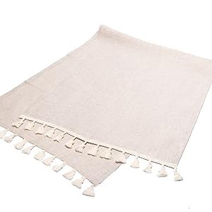 100% Linen Hand Towels 2 Pcs, 18×27 Inch Boho Decorative Kitchen Towels with