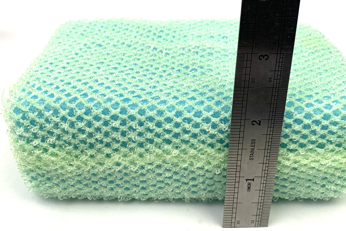 2-pack Japanese Bath Scrub Net Sponge Blue/White