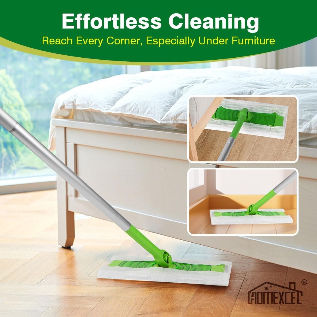 Dry Sweeping Cloths Pads Compatible with Swiffer Sweeper, Disposable Duster