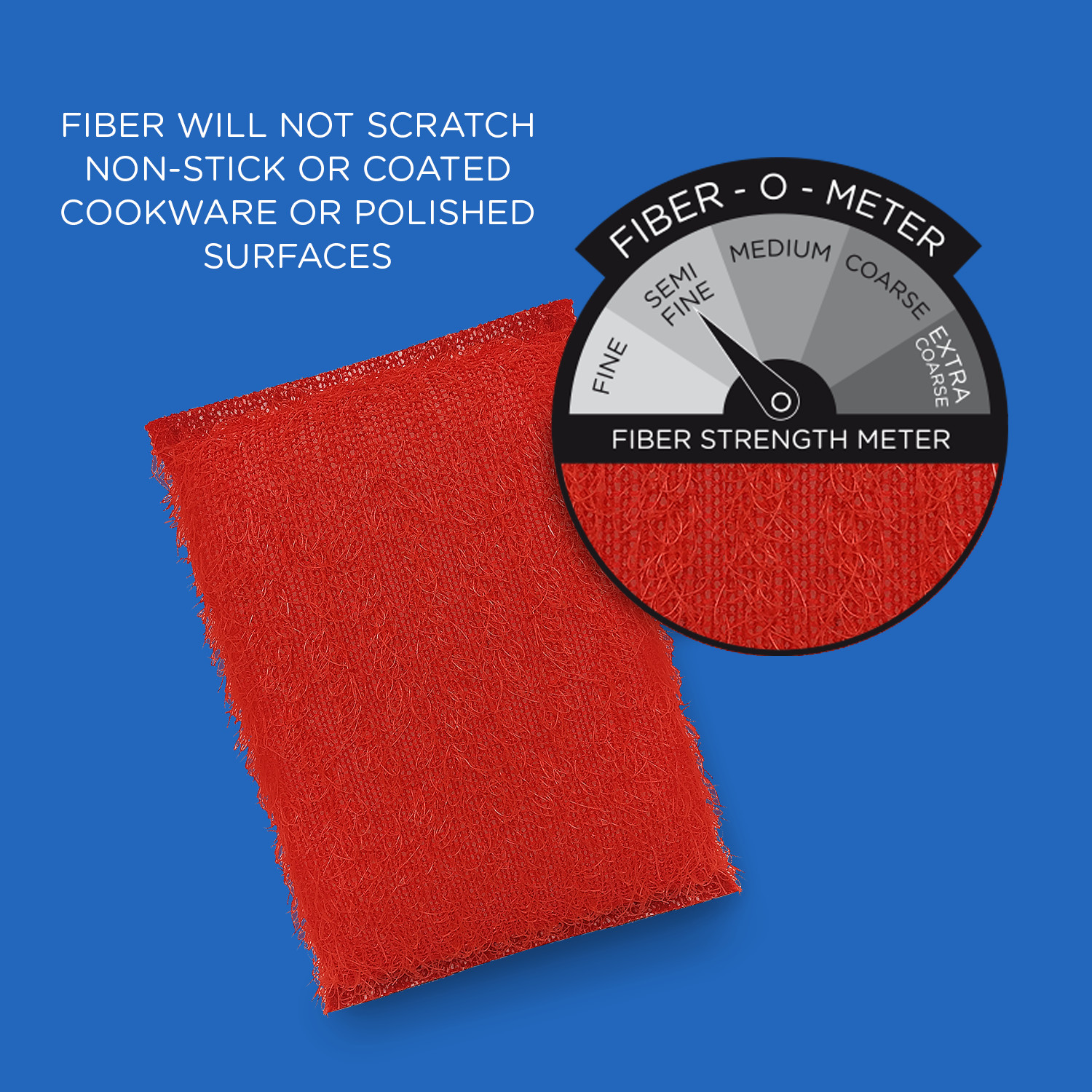 Scruffy Jumbo Scouring Pad 144 Pk – Reusable Wire Cloth w/Foam Sponge by LOLA