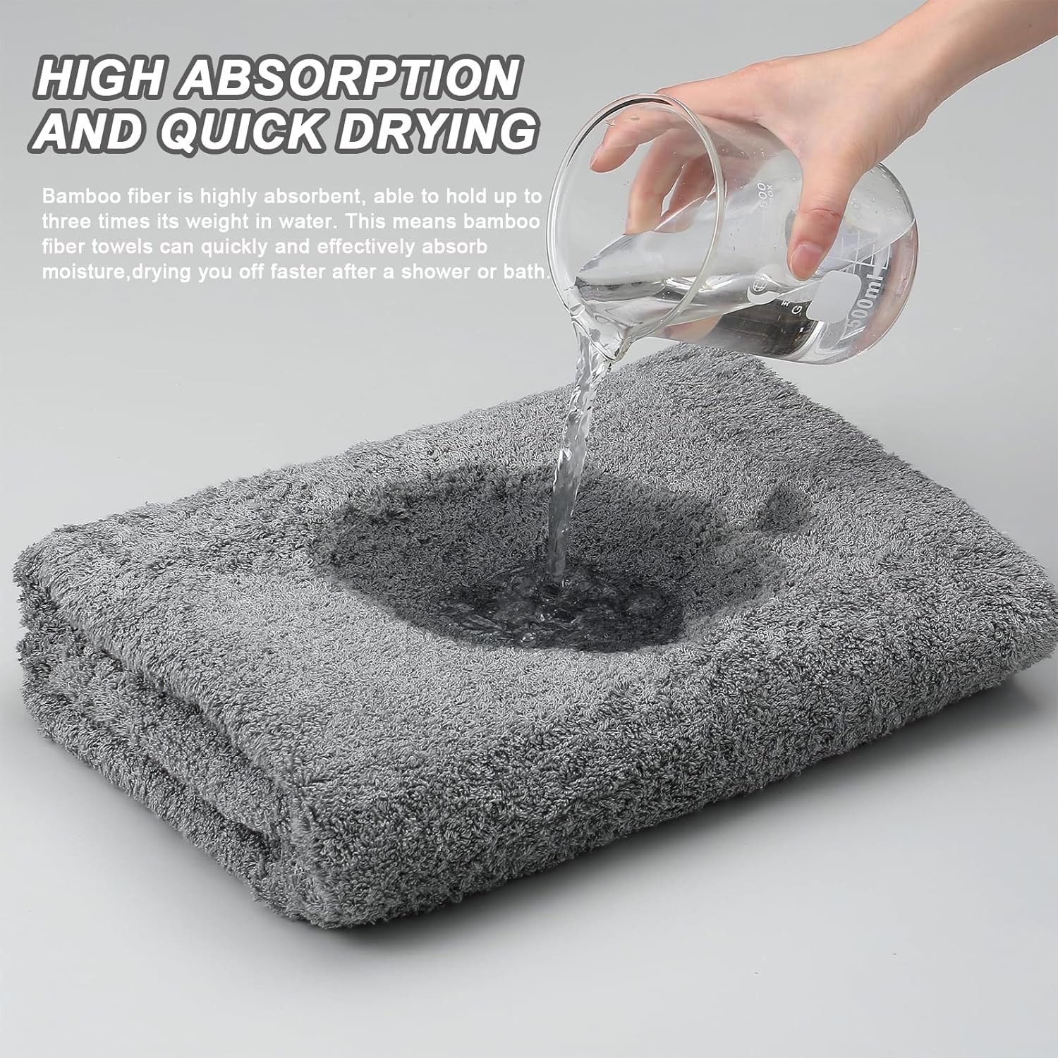 Bath Towels, 27x54inch – Natural, Ultra Absorbent Towels for Bathroom, Travel,