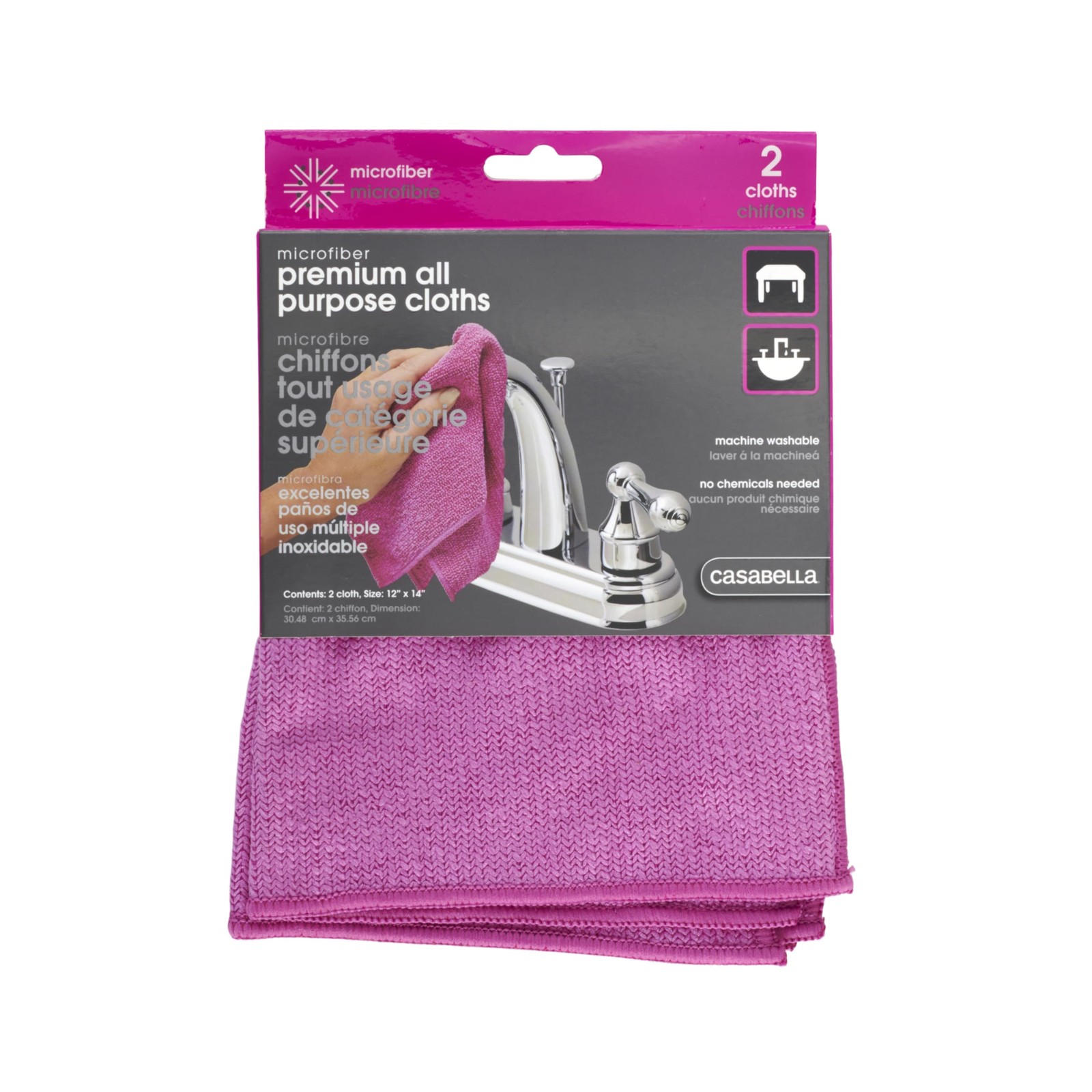 Microfiber Cleaning Cloth 12×14 Inch Washable Home Office Car Surfaces