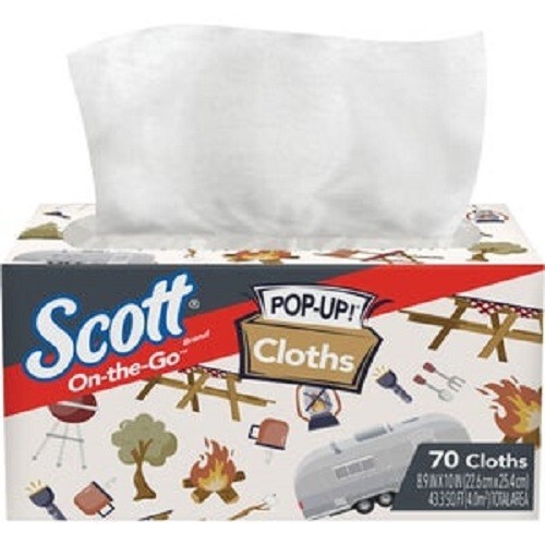 (8-pk) Scott On-The-Go Pop Up Cloth (70-Count) Model: 55195