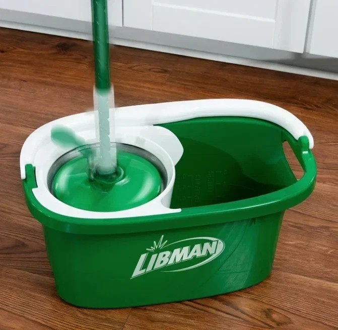 Libman All-in-One Tornado Spin Mop Floor Cleaning Kit, Advanced Microfiber Head
