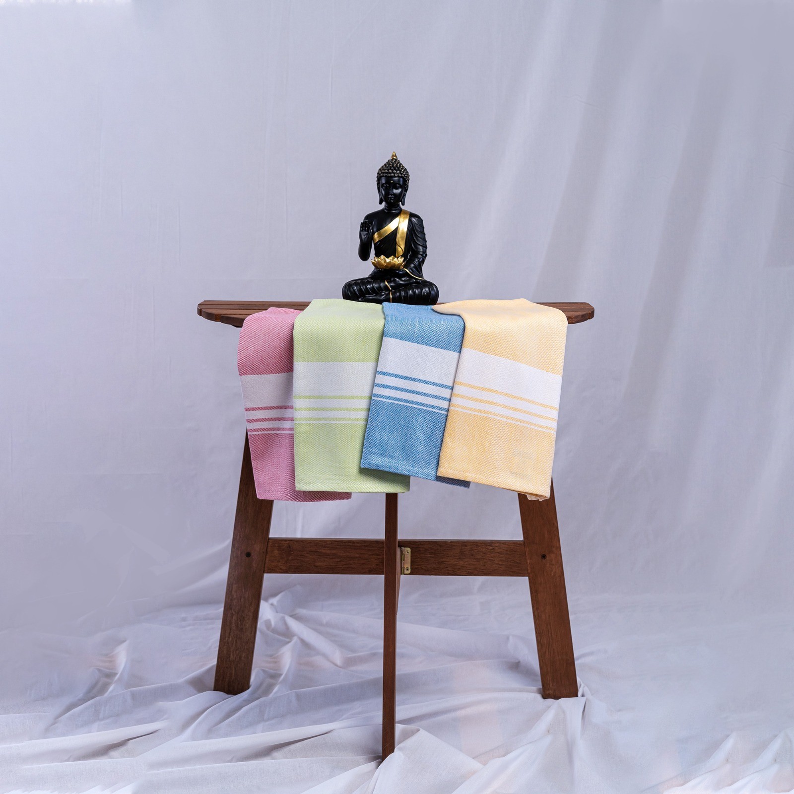 (Assorted Colors) Multi Purpose Towel 100% Cotton – Set of 4 (20×30″)