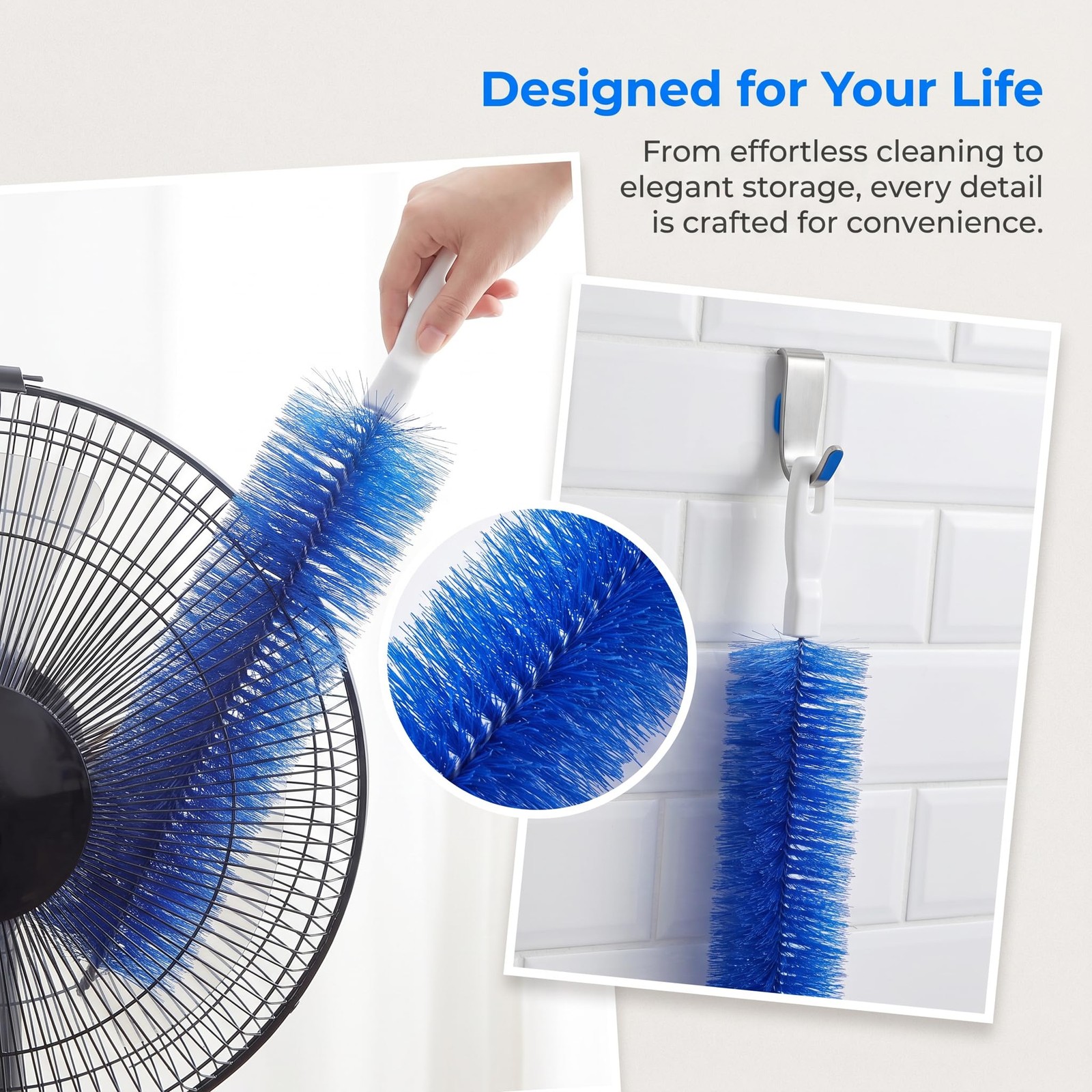 Generic Bendable Microfiber Head 2026 Fan Cleaner Brush Reusable Dust Remover