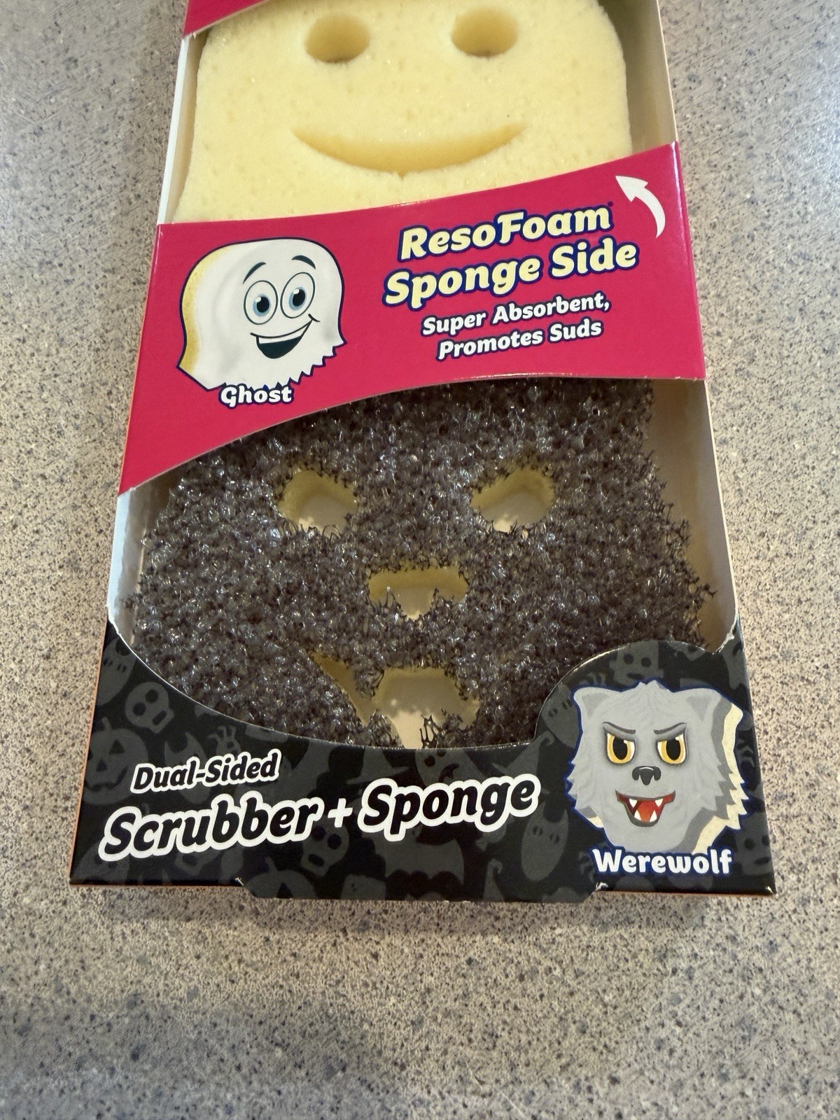 New Scrub Daddy Mommy Special Edition Halloween 3pk Witch Werewolf Ghost 2-Sided