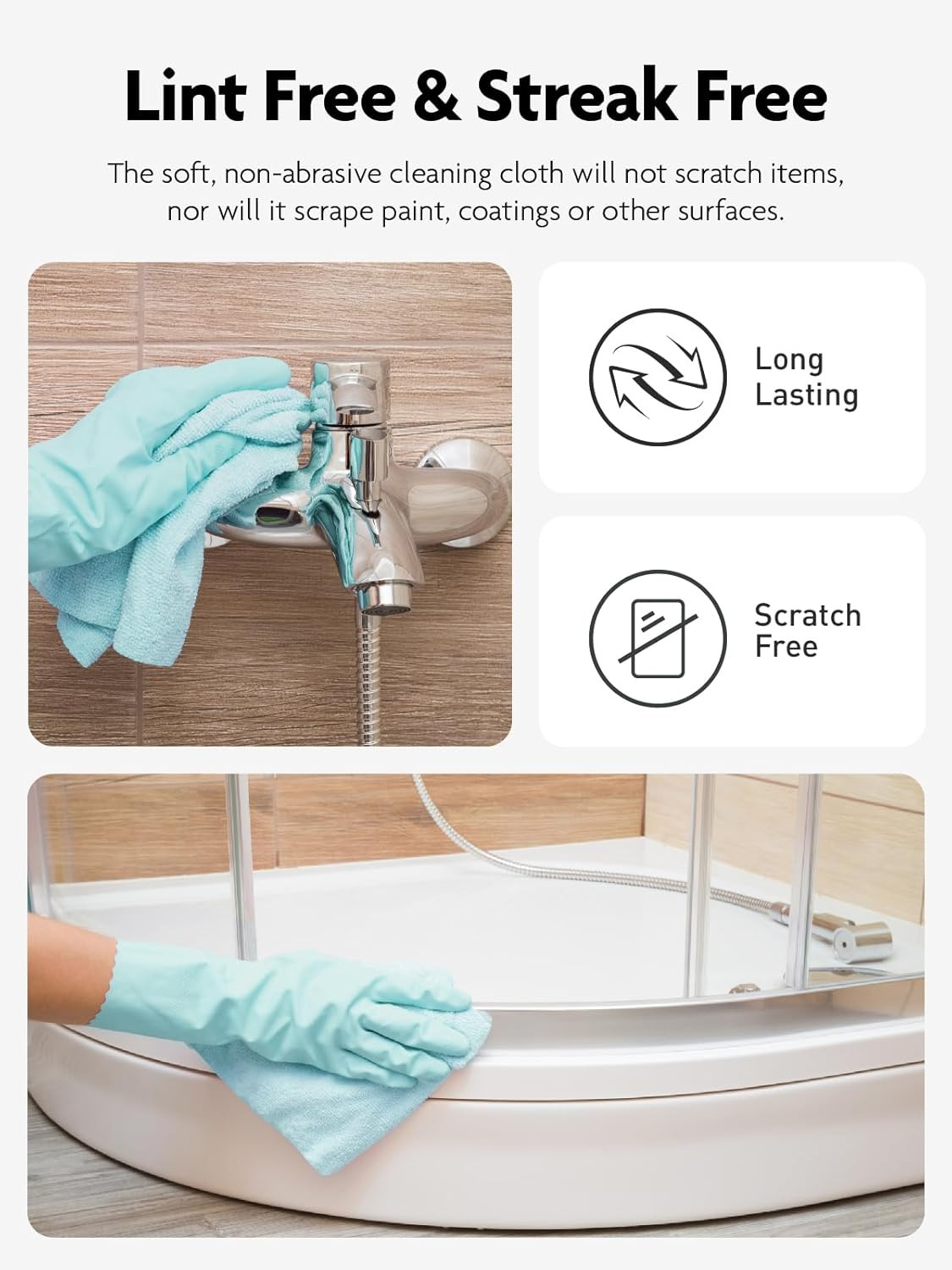Fantasticlean Microfiber Cleaning Cloth Roll -75 75 Count (Pack of 1), Blue