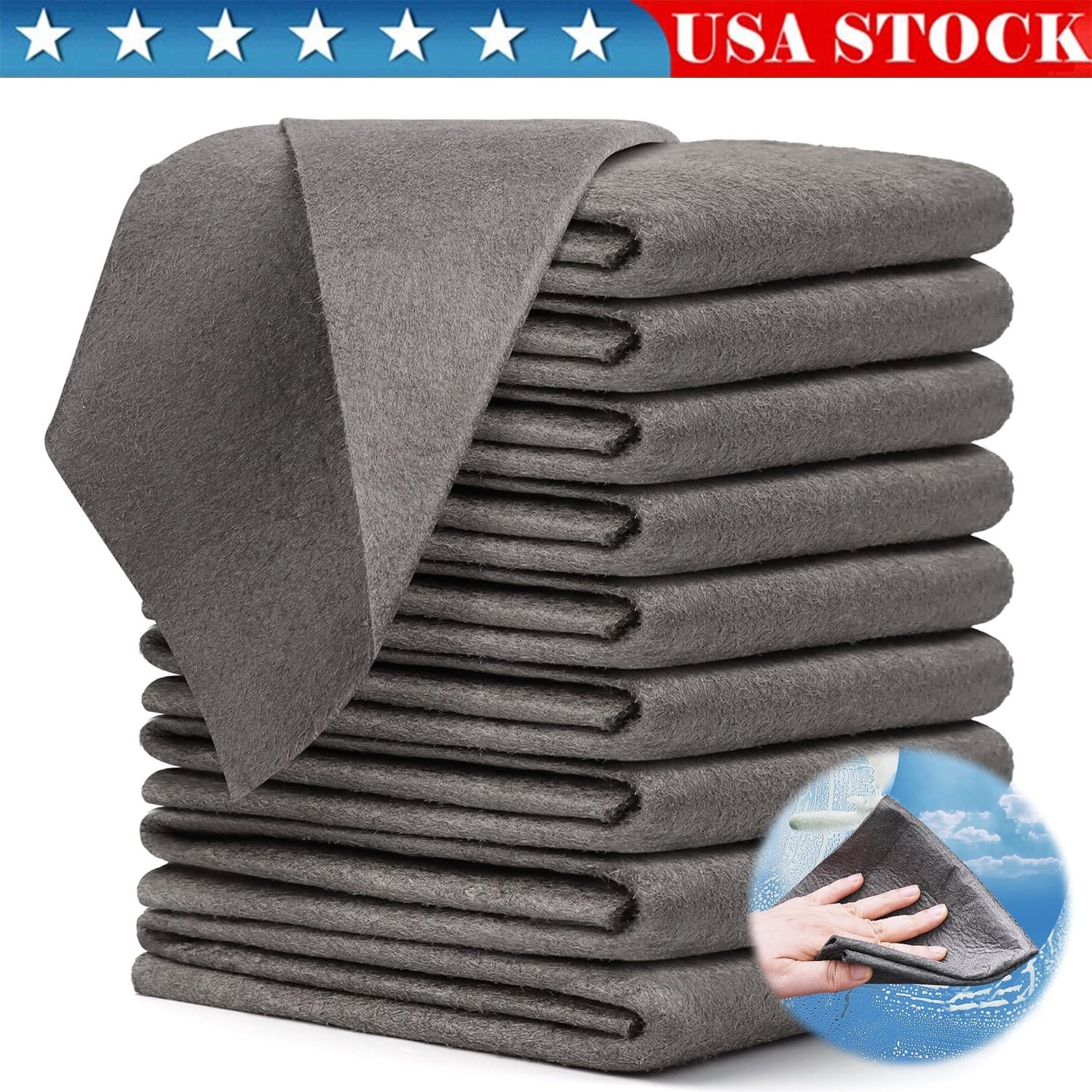 5/20x Thickened Magic Cleaning Cloth, Microfiber Cloth Reusable,Lint Free Cloth