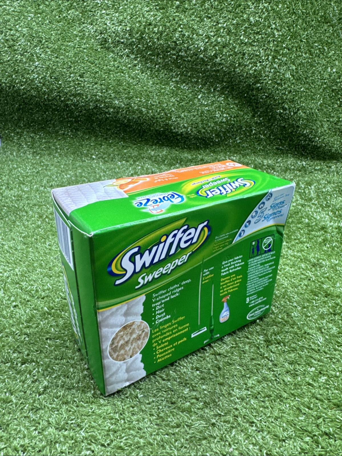 Swifter Sweeper Citrus Scent Disposable Dry Sweeping Cloths Deep Ridge. s3