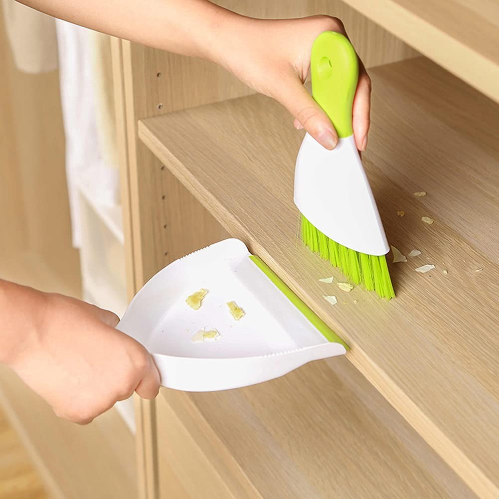 Dust pan Broom Brush Dustpan – Small Broom and Dustpan Set, Mini Broom and Du…