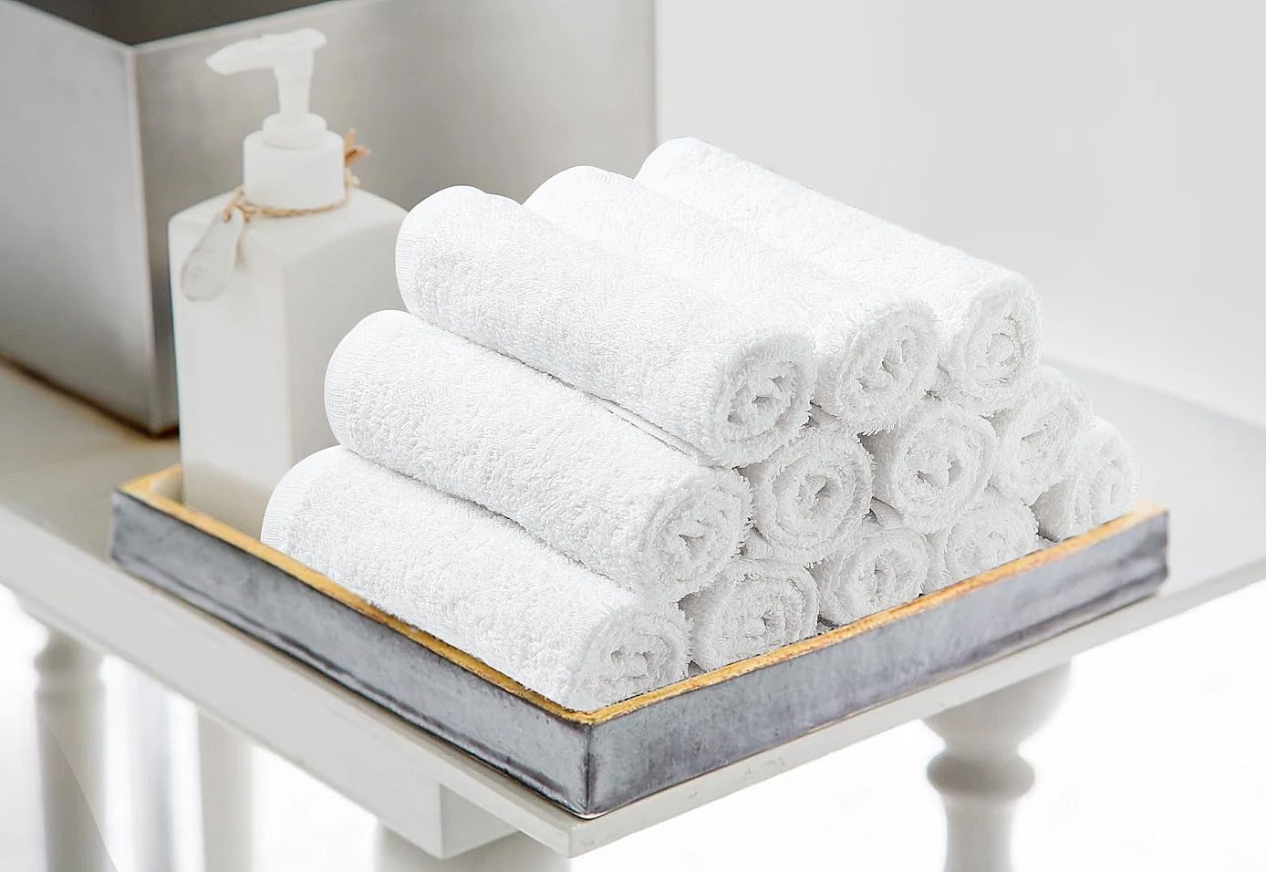 Cotton Washcloths – (Pack of 60) Size 12×12 Inches, 100% Ring Spun Cotton, Soft