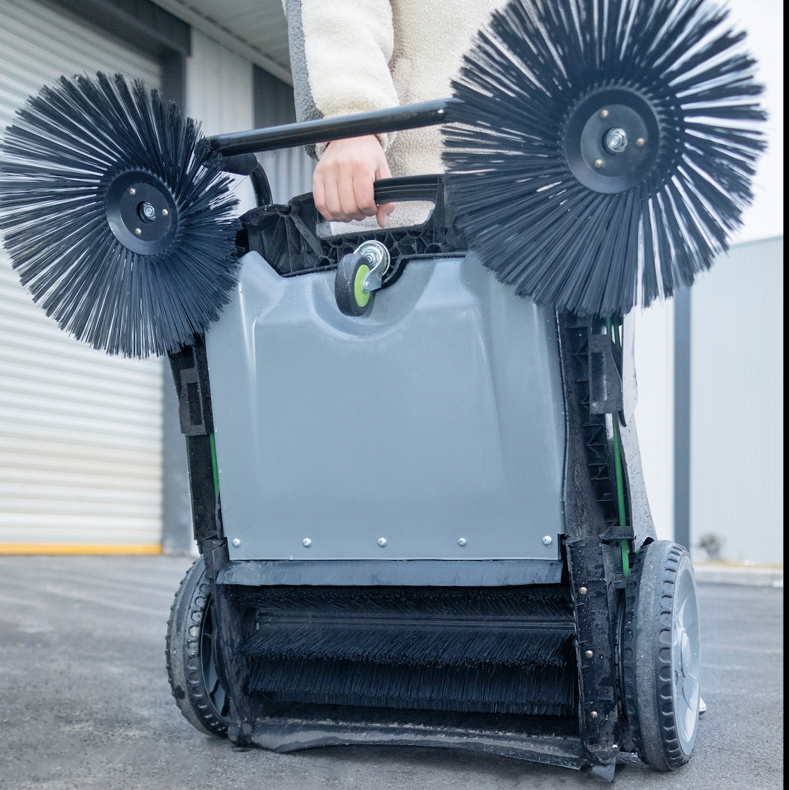 Industrial Floor Sweeper with 3 Brooms, 39 inch Cleaning width, 39,000 Sq.ft/h