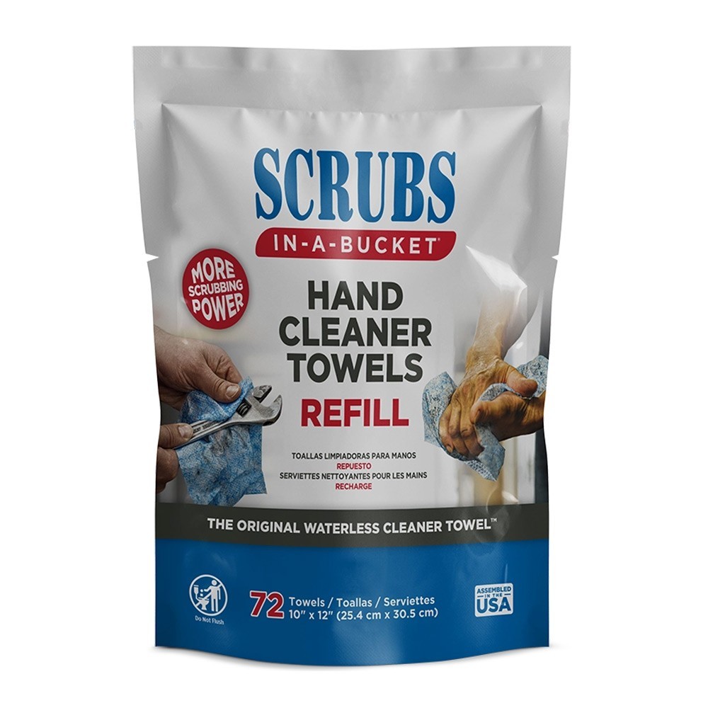 Scrubs In-A-Bucket 42270 10×12″ Hand Towel, Refill Pack, 72 Wipes, 6pk FREE SHIP
