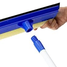 15.9″ Window Squeegee for Car,2 in 1 Squeegee Window Cleaner with Long Stainless